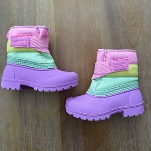 Toddler Girl - Size 8 - Carter's Pink, Purple and Green Winter Boots